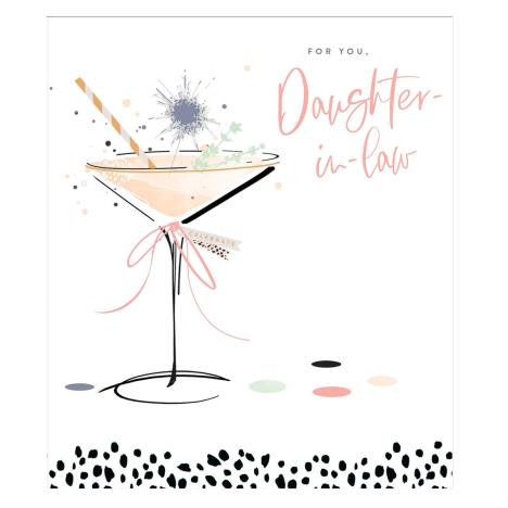 Daughter in Law Cocktail Glass Birthday Card £2.65